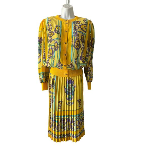 Vintage Janan‎ Studio Pleated Skirt Set - Picture 1 of 9
